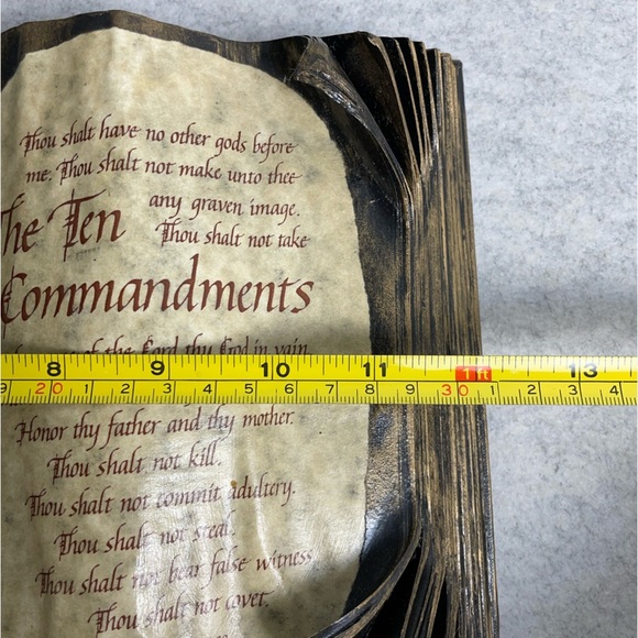 Decorative Ten Commandments Book with Lamp Design - Picture 10 of 14